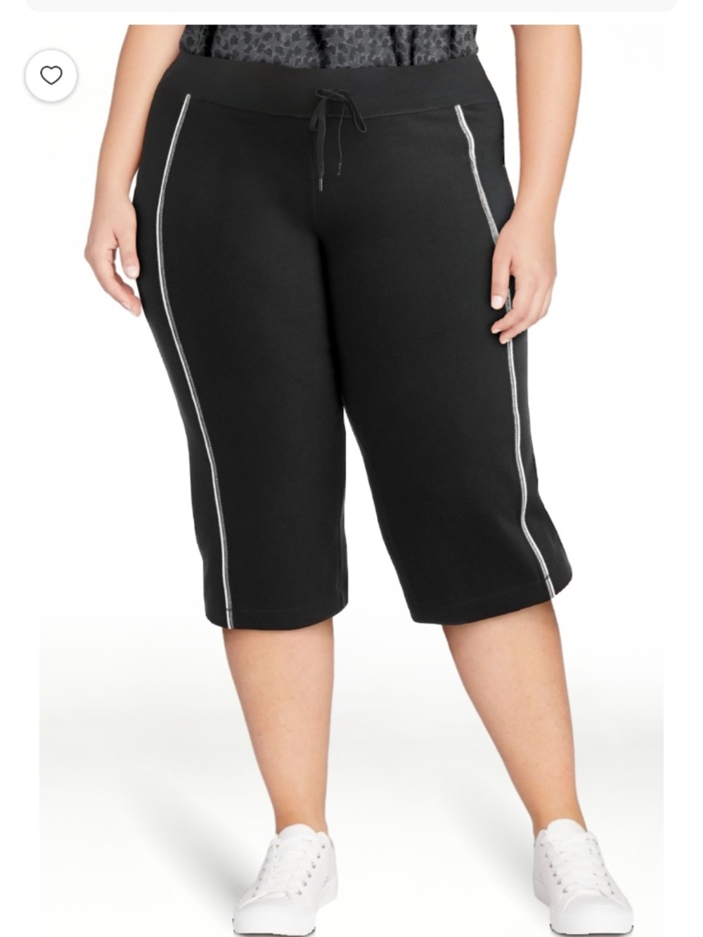 Women’s Black Dri More Piped Bermuda Pants Size 1X  NWT